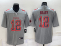 Men's Tampa Bay Buccaneers Tom Brady Gray Atmosphere Fashion Game Jersey