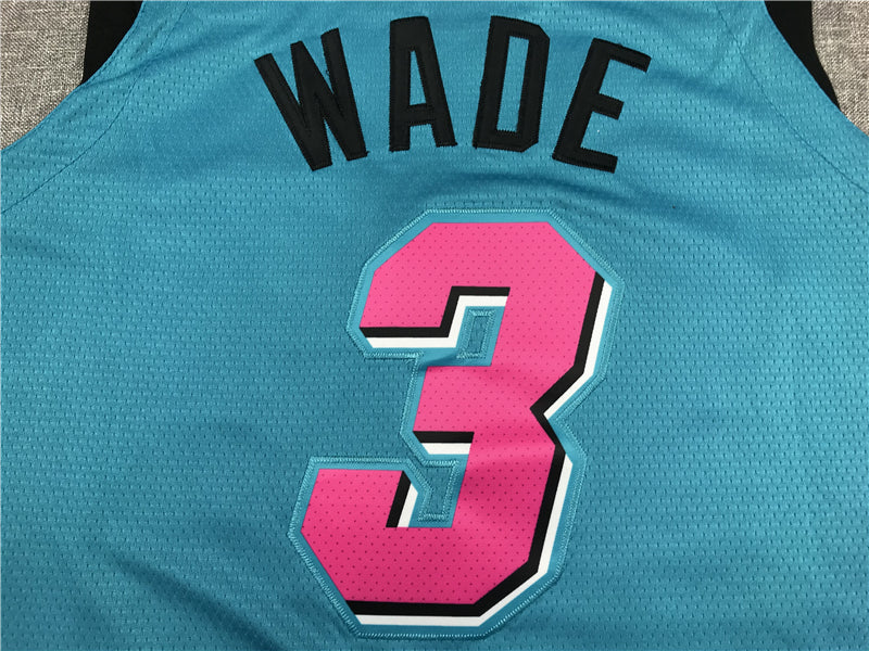 Men's Miami Heat Dwyane Wade Blue Swingman Player Jersey