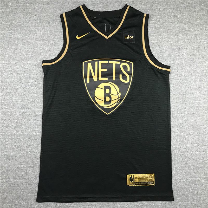 Men's Brooklyn Nets Kyrie Irving NBA Black Swingman Player Jersey
