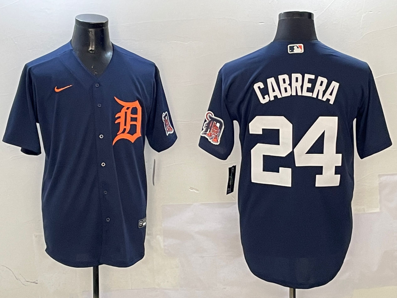 Men's Detroit Tigers Miguel Cabrera Navy Limited Player Jersey
