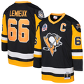 Men's Pittsburgh Penguins Mario Lemieux Black 1991-92 Power Play Jersey