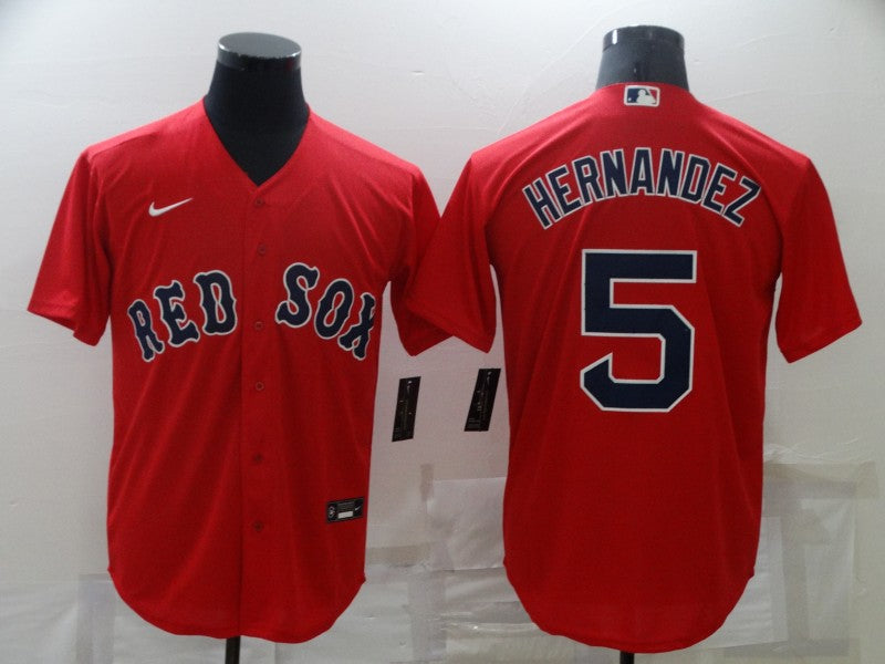 Men's Boston Red Sox Enrique Hernandez Red Replica Baseball Jersey