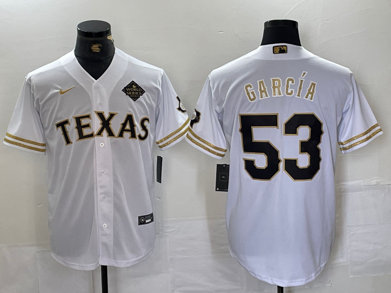 Men's Texas Rangers Adolis Garcia White Limited Player Jersey