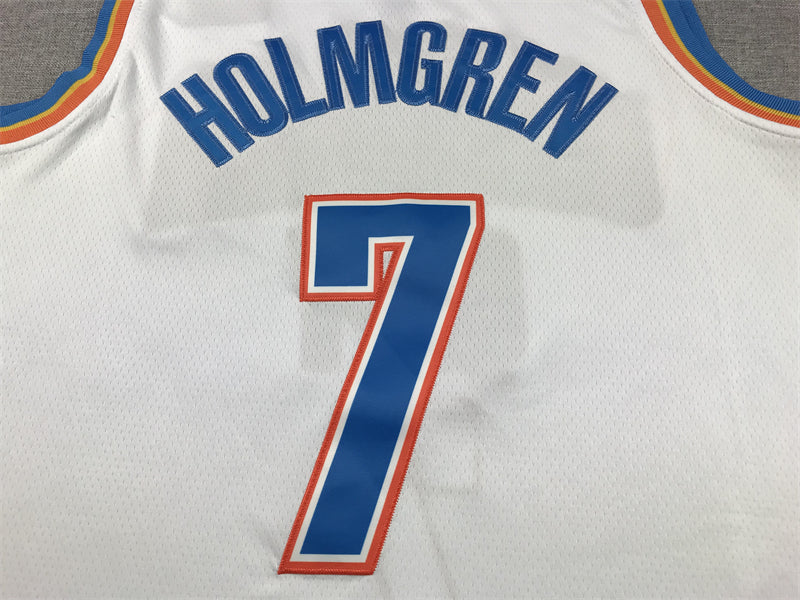 Men's Oklahoma City Thunder Chet Holmgren White Swingman Jersey - Association Edition
