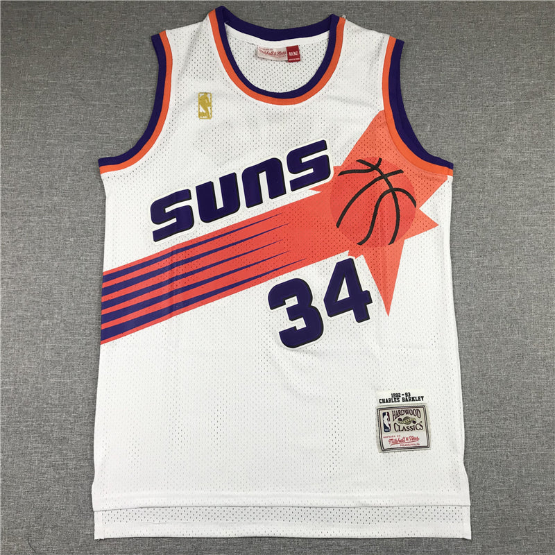 Men's Phoenix Suns Charles Barkley NBA White 1992-93 Swingman Jersey