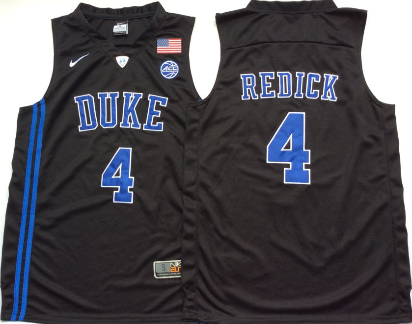 Men's Duke Blue Devils J.J Redick Black Player Game Jersey