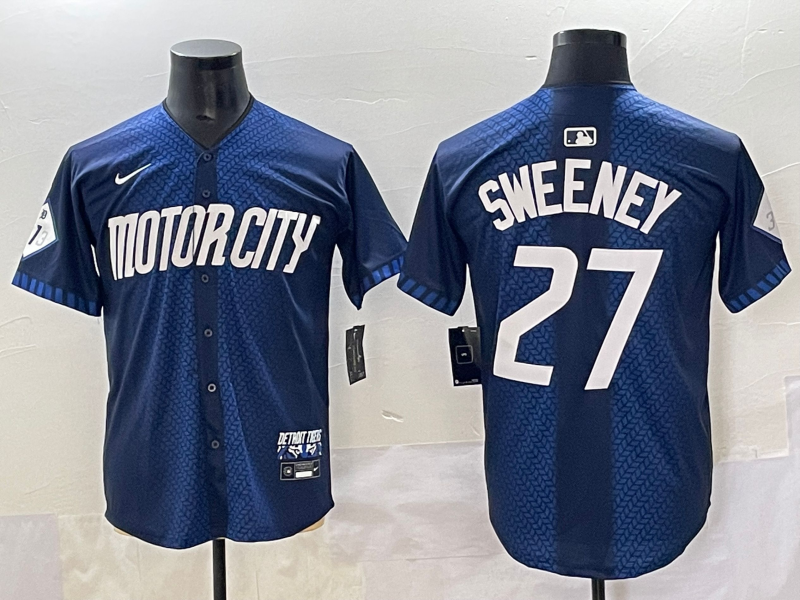Men's Detroit Tigers Trey Sweeney Navy 2024 City Connect Limited Jersey