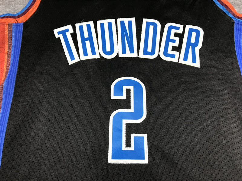 Men's Oklahoma City Thunder Shai Gilgeous-Alexander Anthracite 2022/23 Fastbreak Jersey - City Edition