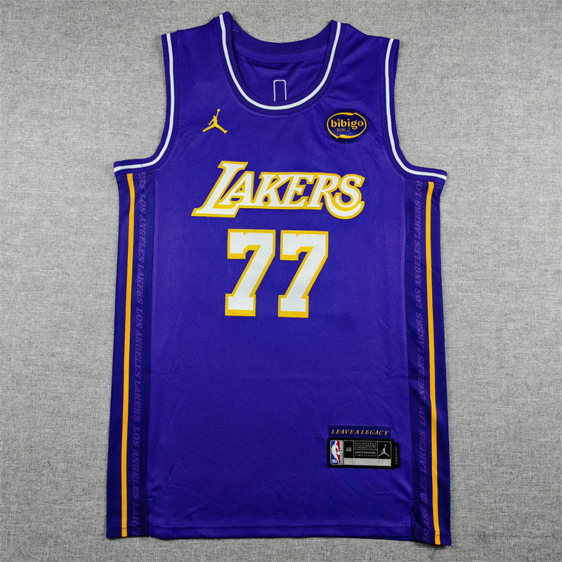 Men's Los Angeles Lakers Luka Doncic Purple Swingman Player Jersey - Statement Edition