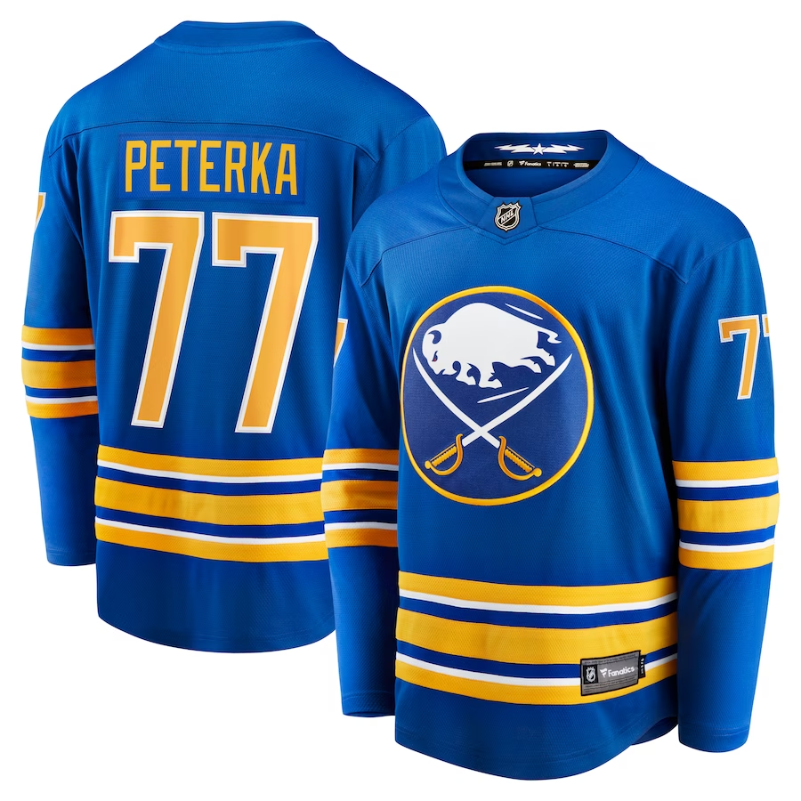 Men's Buffalo Sabres JJ Peterka Royal Replica Jersey