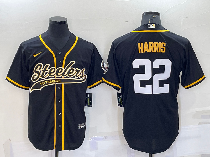 Men's Pittsburgh Steelers Najee Harris Black Player Jersey