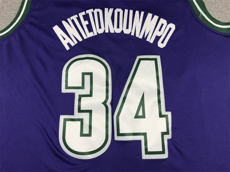 Men's Milwaukee Bucks Giannis Antetokounmpo Purple 2022/23 Swingman Jersey - Classic Edition