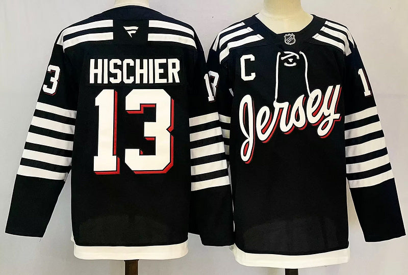 Men's New Jersey Devils Nico Hischier Fanatics Black Player Jersey