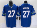 Men's Seattle Seahawks Tariq Woolen Royal Throwback Legend Player Jersey