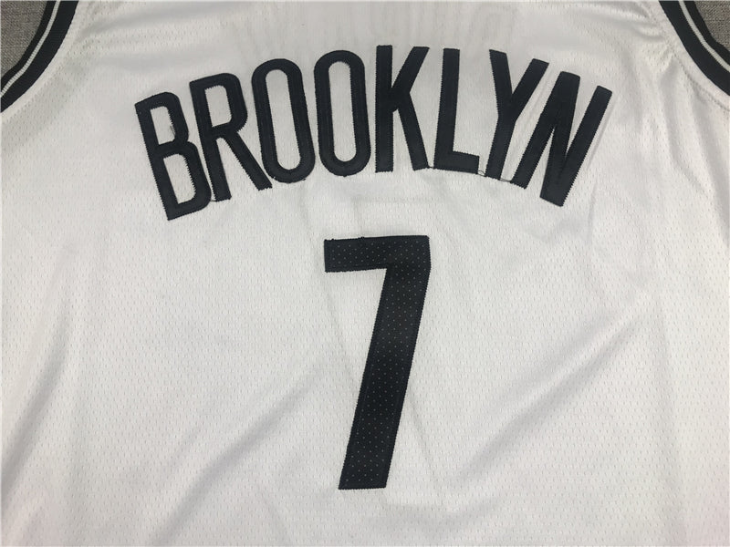 Men's Brooklyn Nets Kevin Durant White 2019 Fast Break Player Movement Jersey