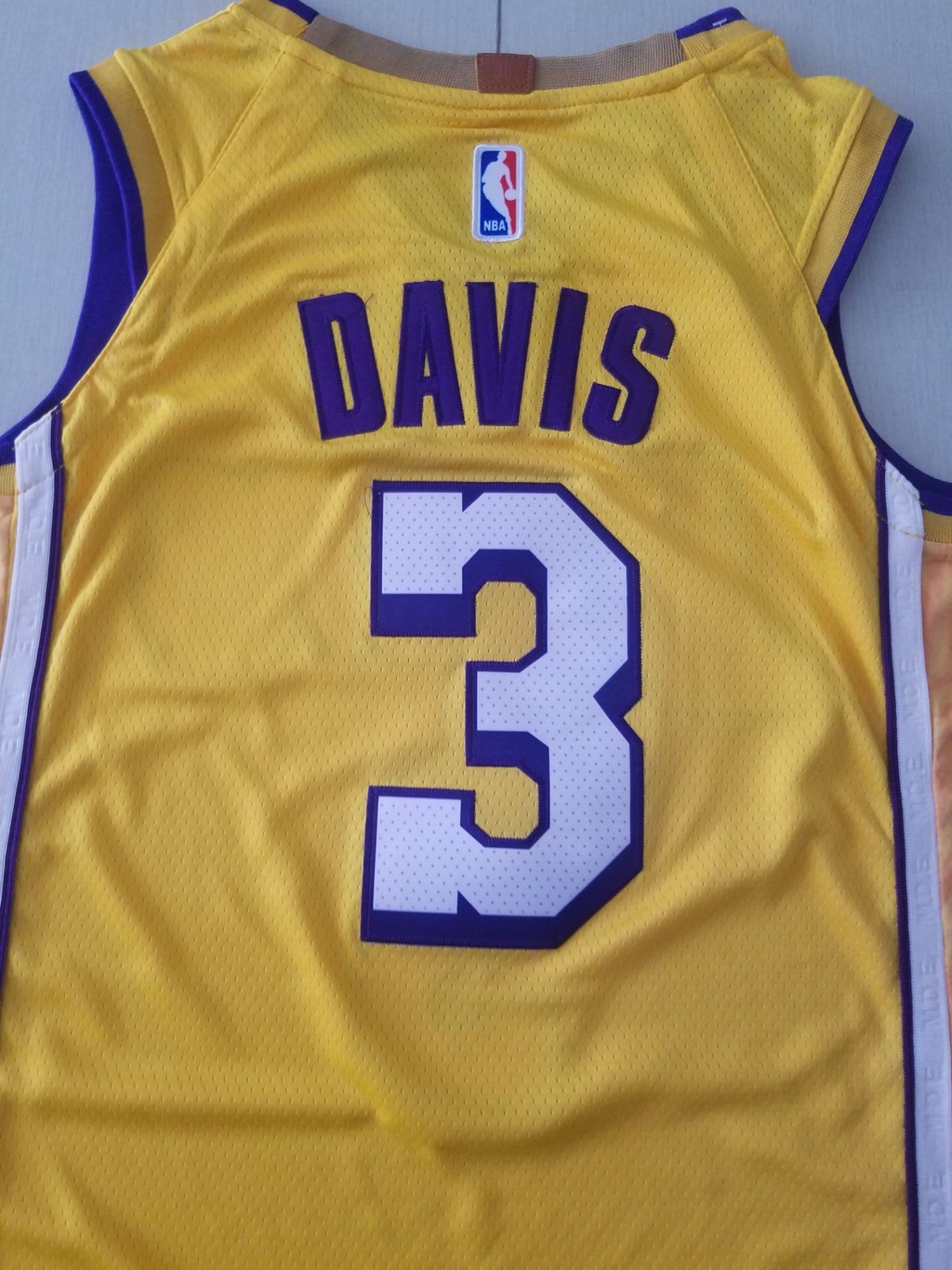 Men's Los Angeles Lakers Anthony Davis Yellow Swingman Jersey