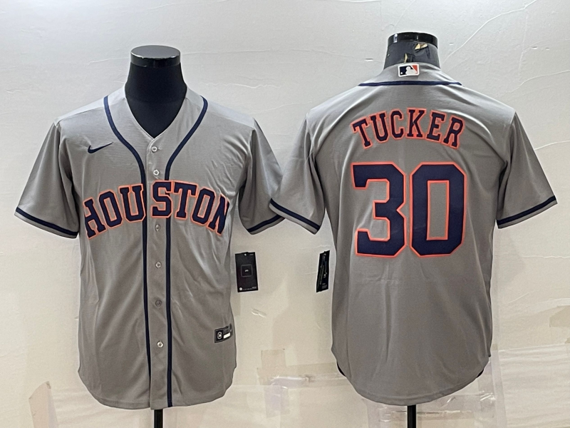 Men's Houston Astros Kyle Tucker Gray Replica Player Jersey