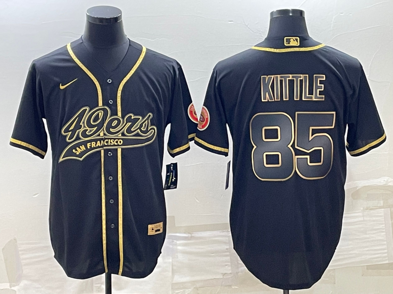 Men's San Francisco 49ers George Kittle Black Player Jersey Joint Edition