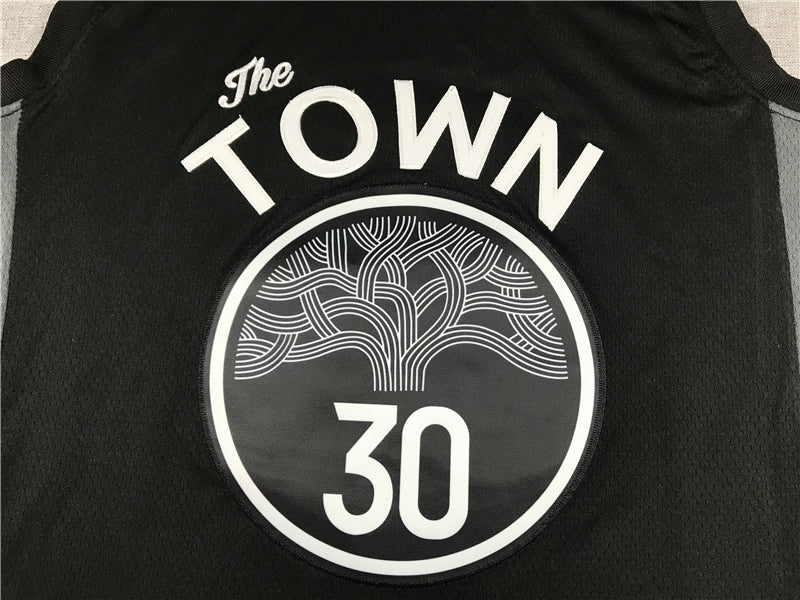 Men's Golden State Warriors Stephen Curry Black Swingman Jersey