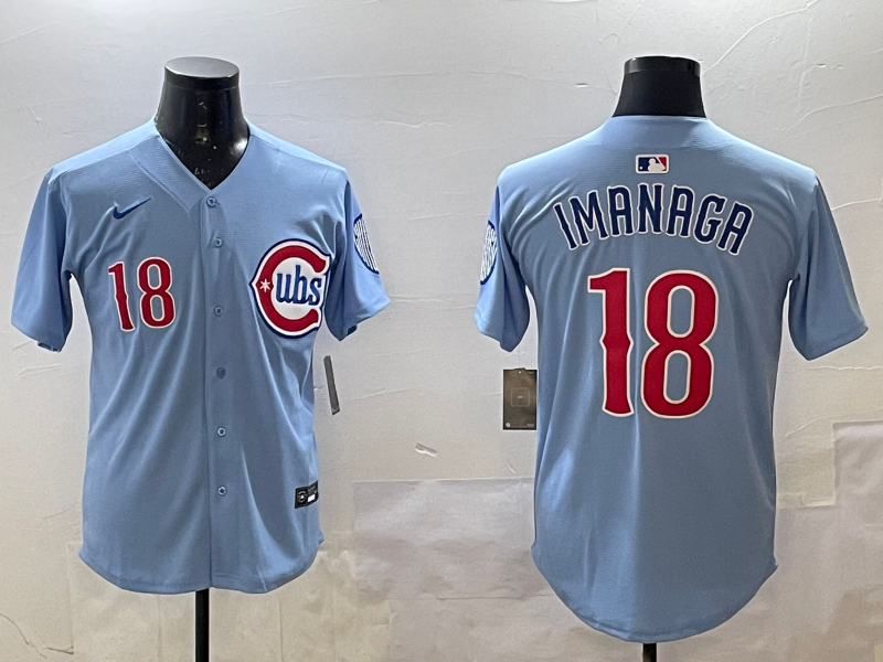 Men's Chicago Cubs Sh¨­ta Imanaga Baby Blue 2nd Alternate Limited Player Jersey