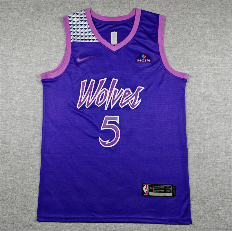Men's Minnesota Timberwolves Anthony Edwards Purple 2025/26 Swingman Jersey - City Edition