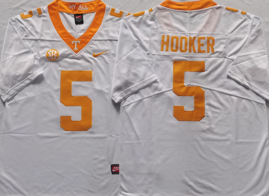 Men's Tennessee Volunteers Hendon Hooker White Player Game Jersey
