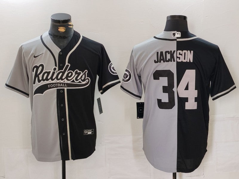 Men's Las Vegas Raiders Bo Jackson Gray/Black Game Jersey