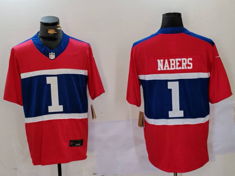 Men's New York Giants Malik Nabers Century Red Alternate Game Jersey