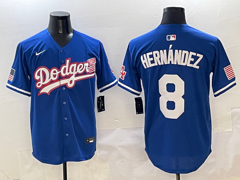Men's Los Angeles Dodgers Enrique Hernandez Royal Team Jersey