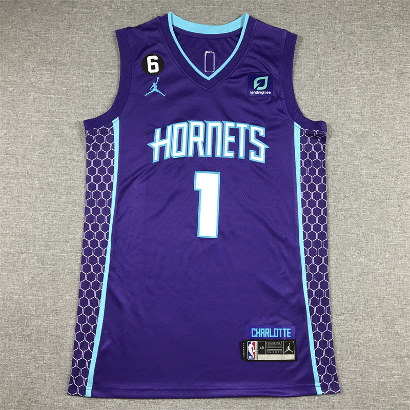 Men's Charlotte Hornets LaMelo Ball Purple 2022/23 Swingman Jersey - Statement Edition