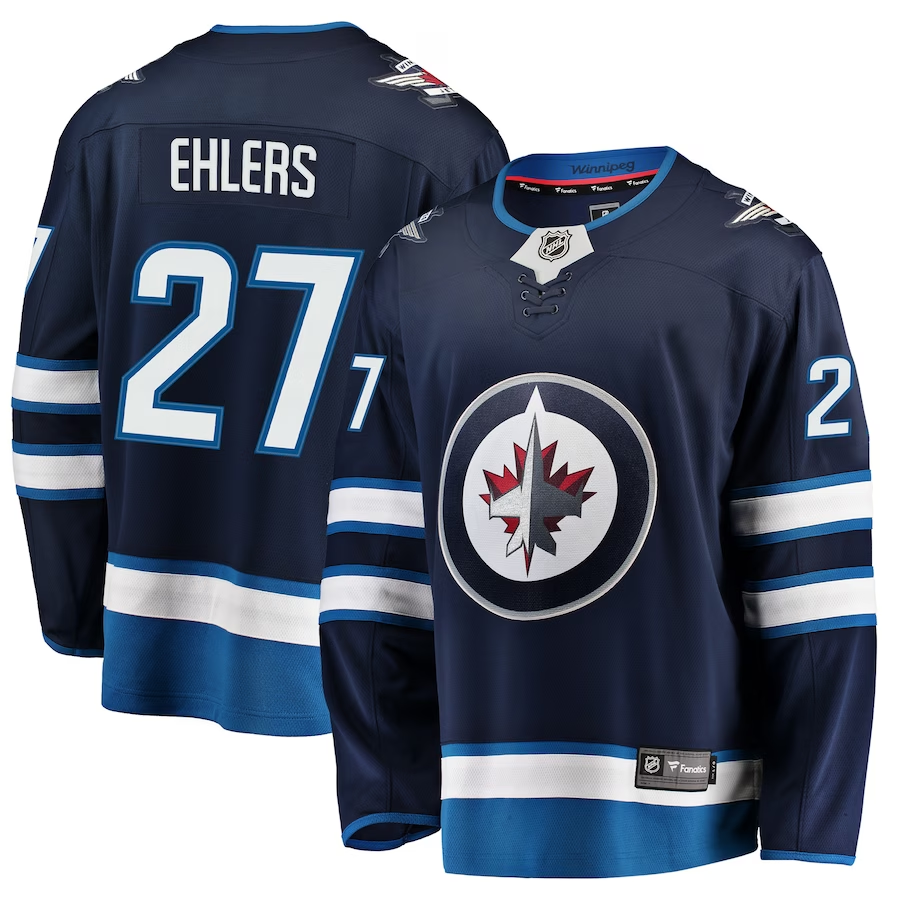 Men's Winnipeg Jets Nikolaj Ehlers Navy Home Breakaway Player Jersey