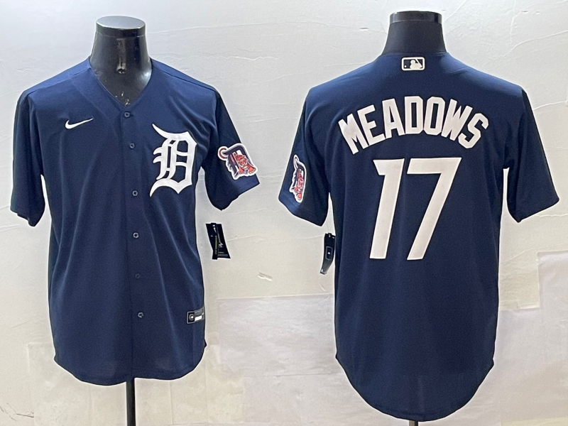 Men's Detroit Tigers Austin Meadows Navy Replica Player Jersey