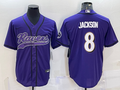 Men's Baltimore Ravens Lamar Jackson Purple Game Jersey Joint Edition