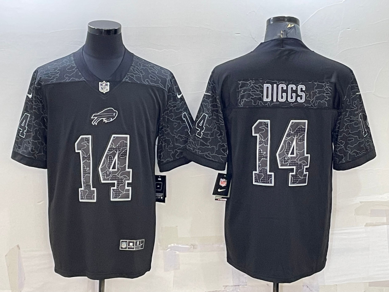 Men's Buffalo Bills Stefon Diggs Black RFLCTV Limited Jersey
