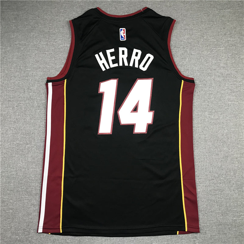 Men's Miami Heat Tyler Herro Black 2022/23 Fast Break Replica Jersey - Icon Edition