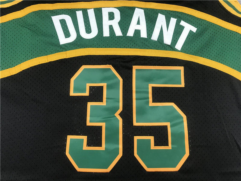 Men's Seattle Supersonics Kevin Durant Black Throwback Swingman Jersey