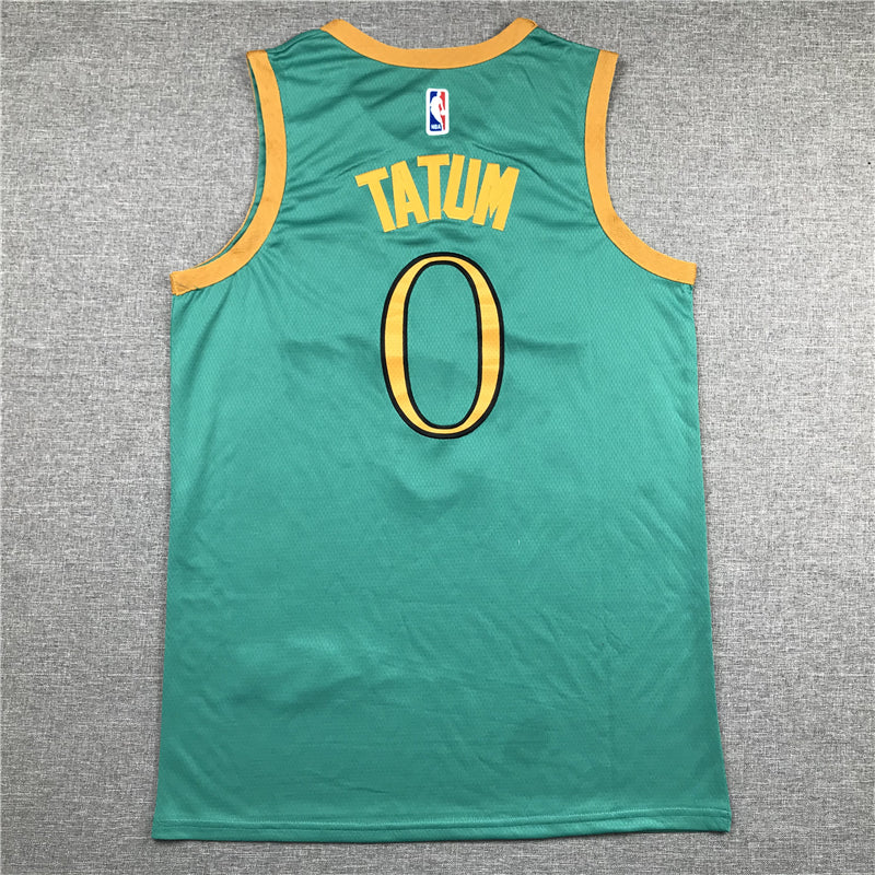 Men's Boston Celtics Jayson Tatum NBA Green Swingman Player Jersey