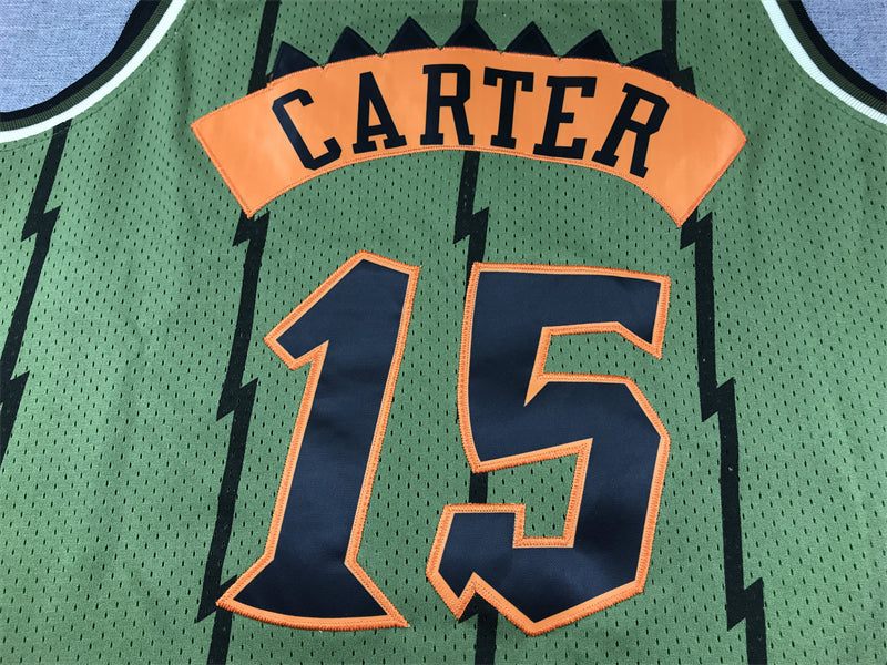 Men's Toronto Raptors Vince Carter Army Green 1998-99 Hardwood Classics Swingman Jersey