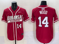 Men's Arkansas Razorbacks Gage Wood Red Replica Player Jersey