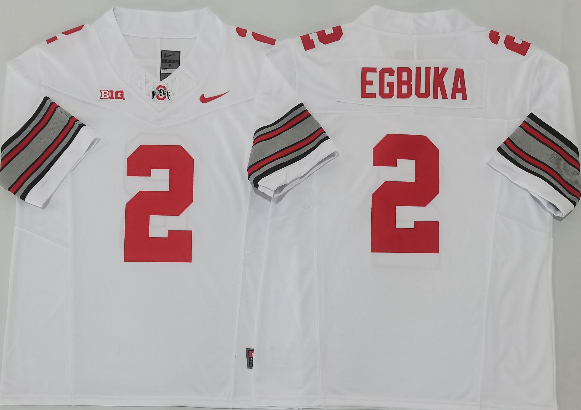 Men's Ohio State Buckeyes Emeka Egbuka White Player Jersey