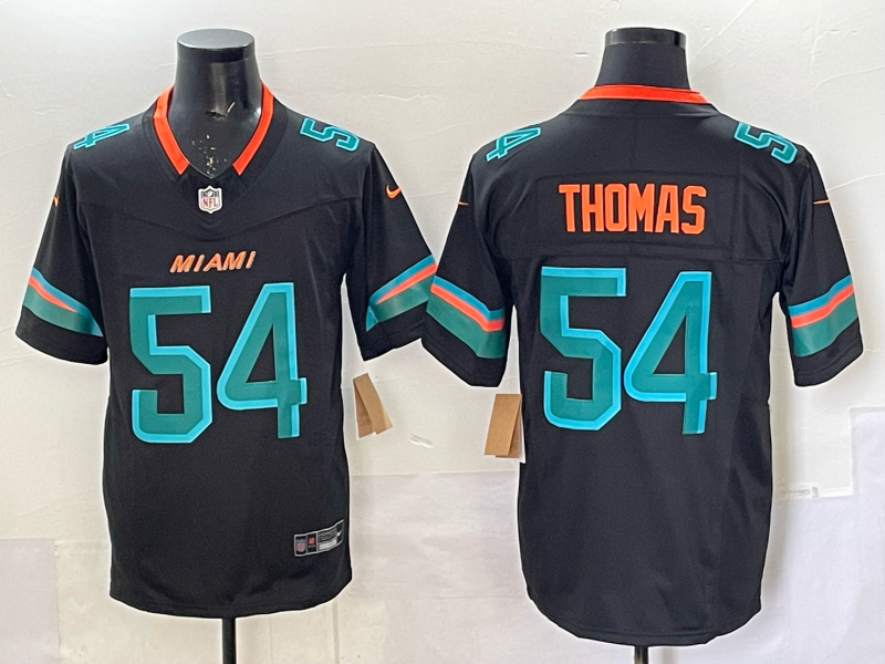 Men's Miami Dolphins Zach Thomas Pitch Blue 2025 Rivalries Collection Limited Jersey