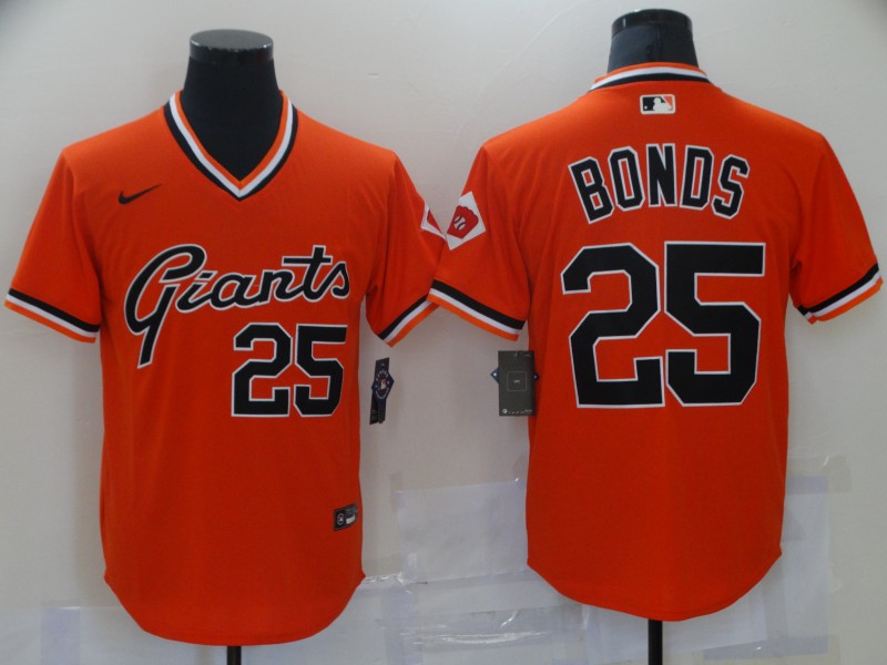 Men's San Francisco Giants Barry Bonds Orange Replica Player Jersey