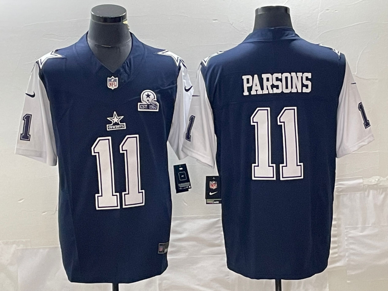 Men's Dallas Cowboys Micah Parsons Navy Game Jersey