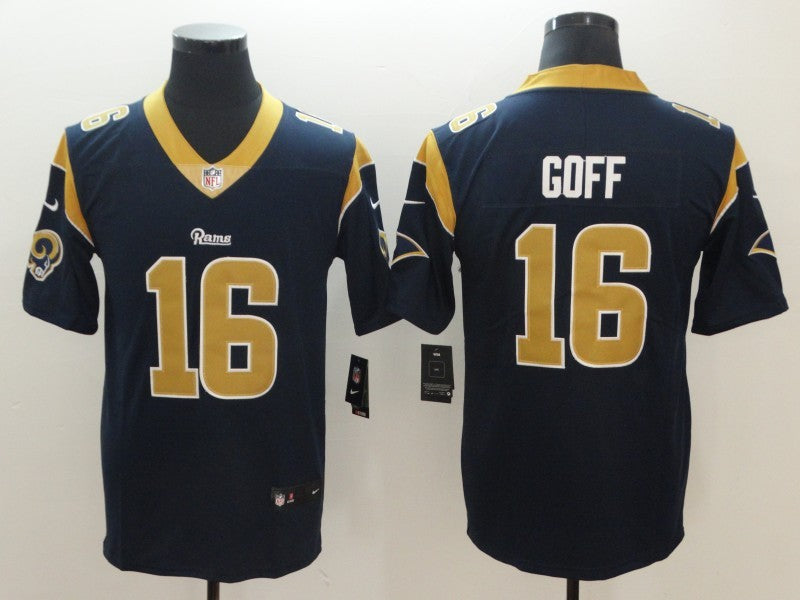 Men's Los Angeles Rams Jared Goff Navy Game Jersey