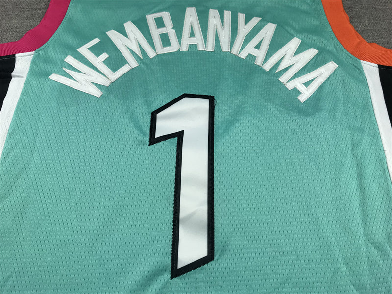 Men's San Antonio Spurs Victor Wembanyama Turquoise 2022/23 Swingman Jersey - City Edition