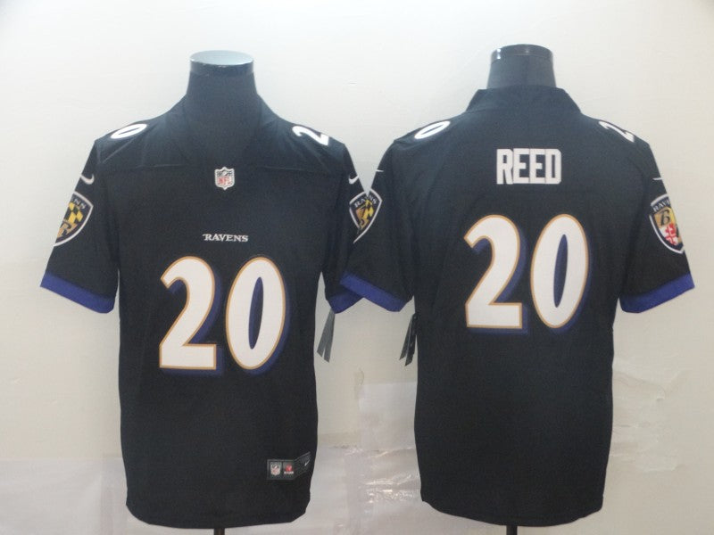 Men's Baltimore Ravens Ed Reed Black Game Jersey