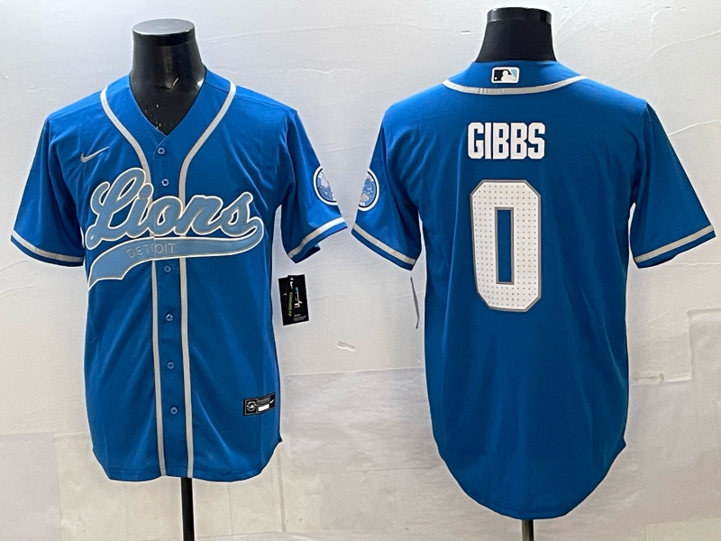 Men's Detroit Lions Jahmyr Gibbs Blue Game Jersey