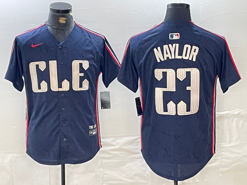 Men's Cleveland Guardians Bo Naylor Navy 2024 City Connect Limited Jersey
