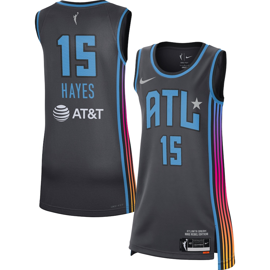 Men's Atlanta Dream Tiffany Hayes Black Rebel Edition Victory Player Jersey