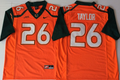 Men's Miami Hurricanes Sean Taylor Orange Team Football game Jersey